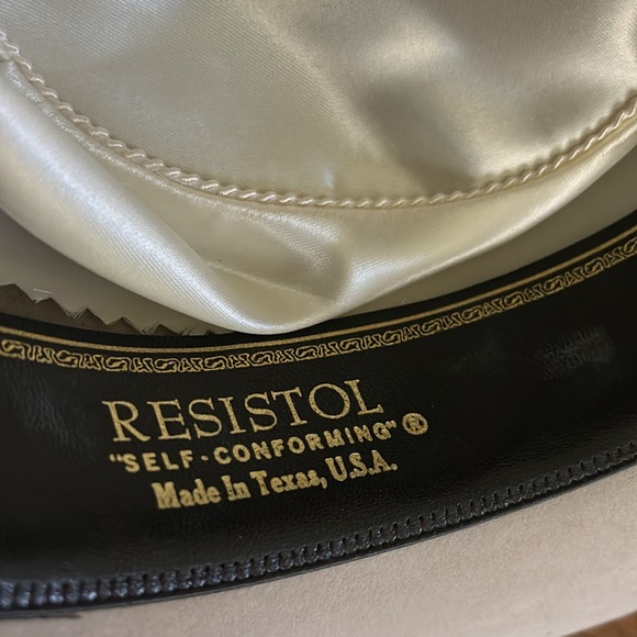 Resistol Diamond Horseshoe western cowboy cowgirl felt hat with feather band - Picture 9 of 16